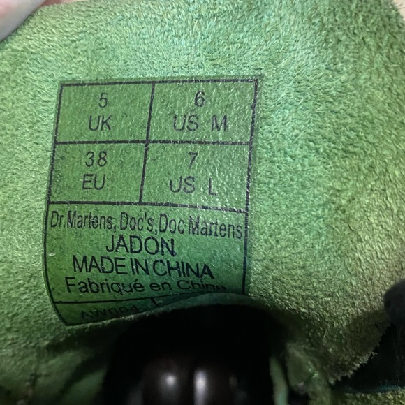 SOLD SOLD Dr Martens JADON w/green leather boots💚 - Picture 8 of 8
